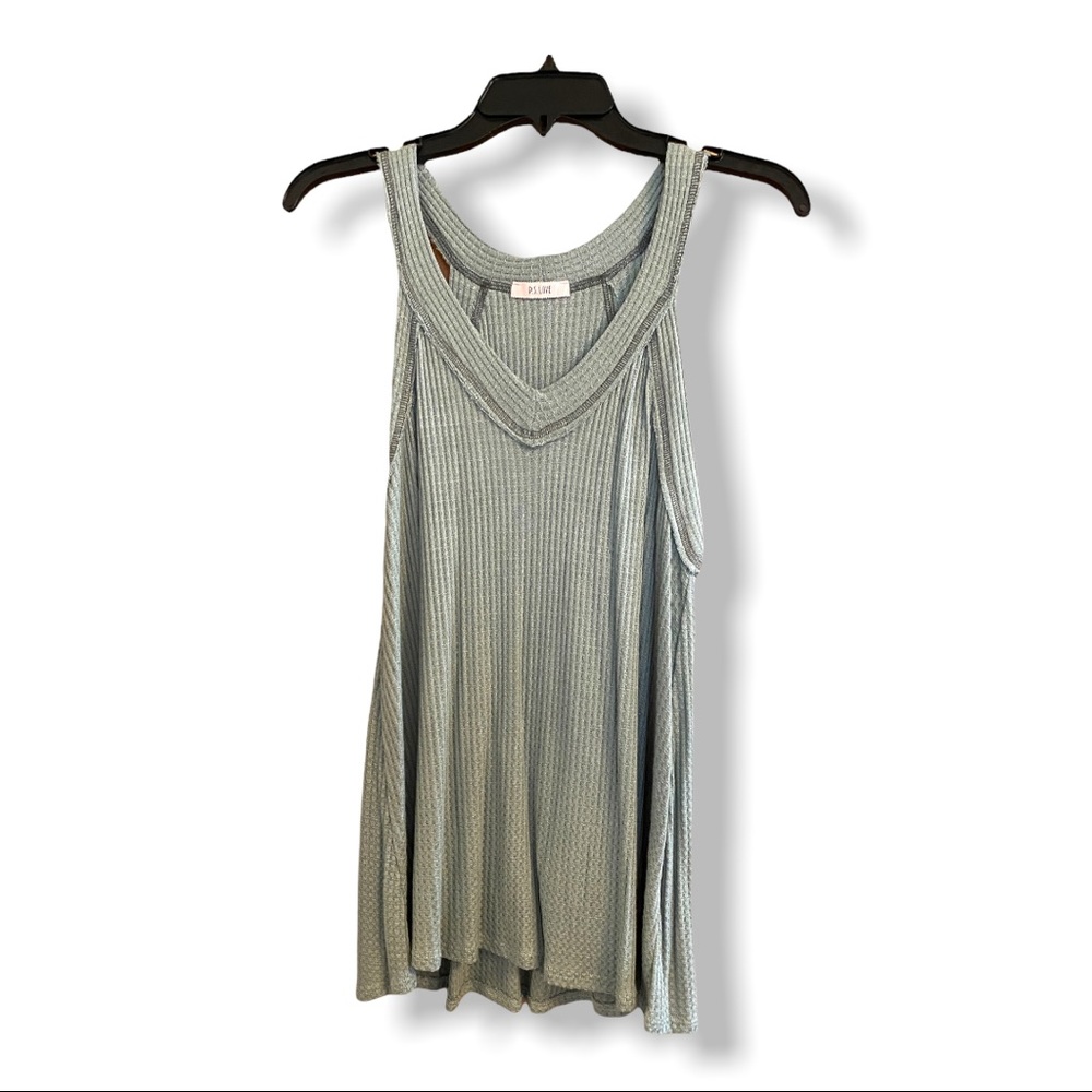 Cute P.S.LOVE tank top green size medium